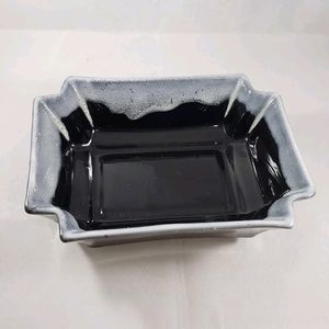 Vintage Beauceware 496 Canada Planter Navy Blue Drip Glaze